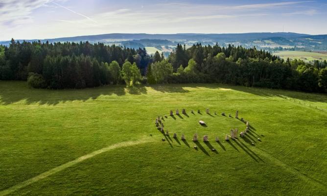 Kraj pod Javořicí, kamenný kruh druidů u Resortu Svatá Kateřina