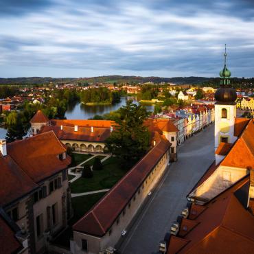 Kraj pod Javořicí, Telč, Kostel svatého Jakub, farní kostel, vyhlídková věž